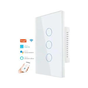 Interruptor inteligente wifi triple blanco VULCANO K3L-03