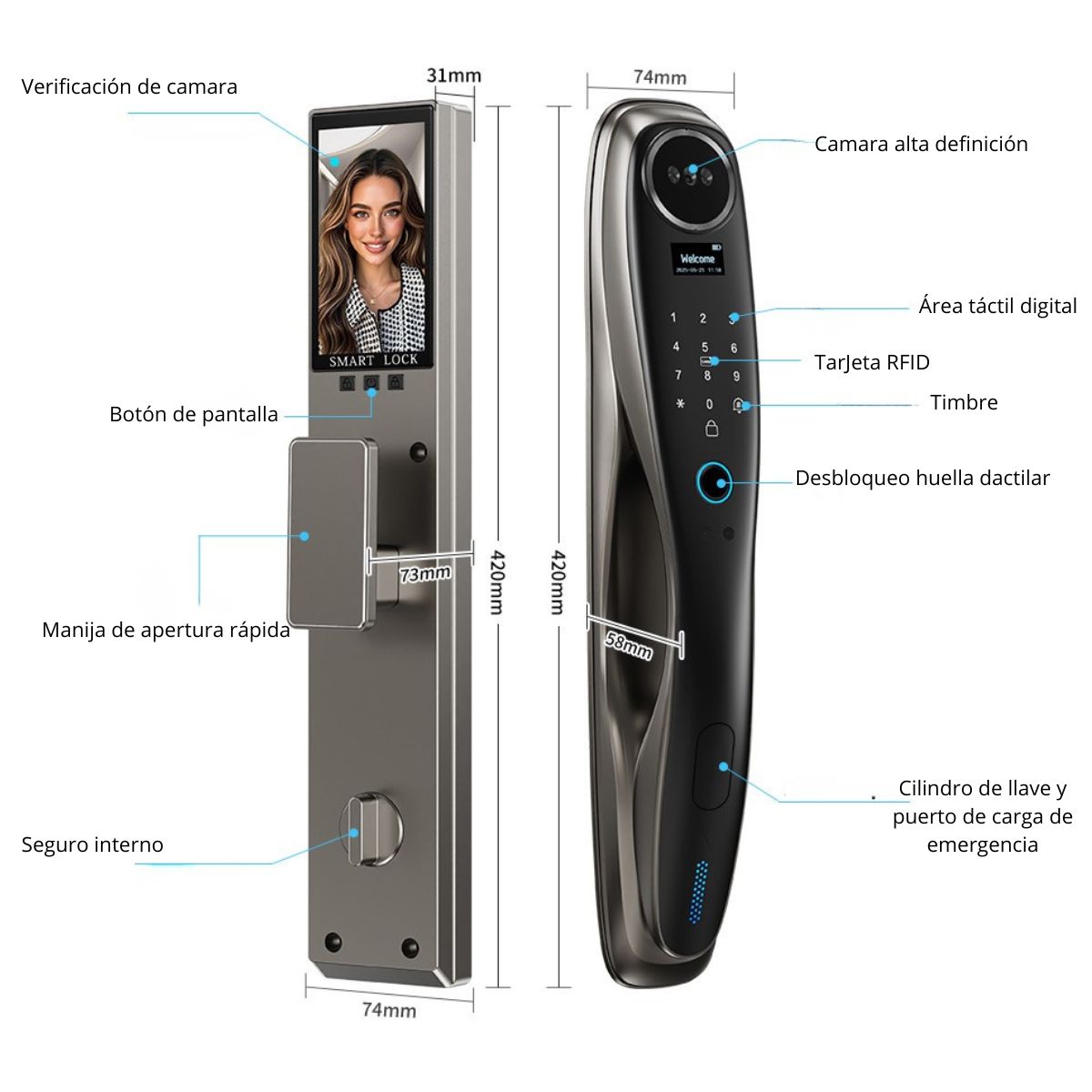 Cerradura Digital Inteligente Wifi TYR - Image 2